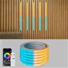 WMLBK LED RGB per pannelli acustici, 6 pezzi, 100 cm, striscia LED RGB, controllo tramite app