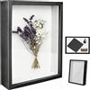 YUNXCNA Cornice portafoto 3D da riempire, cornice 3D, 21 x 30 cm, in legno profondo, 3D, profondità 3 cm, cornice stereoscopica quadrata, per pareti, artigianato, colore nero
