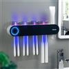 iHave Portaspazzolini per Bagni, Sterilizzatore UV per Spazzolini e Supporto Accessori Bagno Casa Intelligente, Portaspazzolino Elettrico da Parete con 4 Scomparti e Dispenser Dentifricio Decorazione