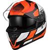 ORIGINE Casco Integrale da Moto Rapid Omologato ECE con Visiera (Advanced fluo orange-blk MATT,XL)