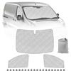 ZWPARTS Parasole per Parabrezza Auto compatibile con 2006-2016 Citroen Jumpy Fiat Scudo Peugeot Exper, 3 Pezzi Pieghevole Parasole per Interni Auto, Set di Tappetini Termici Interni con Borsa Portaoggetti