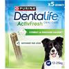 DENTALIFE ACTIVFRESH - 5 bocconcini masticabili per cani di taglia media, 115 g, per l'igiene orale quotidiana (5 pezzi da 6)