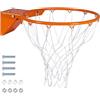 GoSports Canestro da basket regolamentare in acciaio da 45,7 cm, rimovibile, per sostituzione o il montaggio in garage