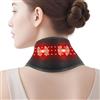 DYMROGE Cuscino Riscaldante Per Il Collo Senza Fili Con Massaggio Vibrante, Scaldacollo Portatile Con Luce Rossa 660nm, 3 Livelli Calore, 3 Modalità Vibrazione E Batteria Da 3000mAh, Lunghezza 85cm