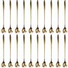 YYlingx 20 cucchiaini a forma di cuore con manico lungo 17 cm, cucchiaini da caffè, in acciaio inox, per dessert, latte, gelato, per mescolare tè, bevande, articoli per la casa (oro)