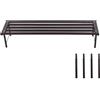 OUTEROOM Supporto per piante in metallo, supporto per vasi da fiori in alluminio antiruggine, espositore per piante, per casa, interni ed esterni, patio (90 ebano)