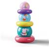 DQB DeQUBE Peppa Pig-Set di Palline impilabili e Cerchi Altezza Totale 25 cm (Deqube 920D00054), Multicolore