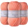 Utopia Crafts DK Double Knitting Yarn 3x 100g (Peach Pink)