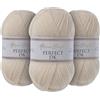 Utopia Crafts DK Double Knitting Yarn 3x 100g (Nature Silk)