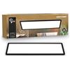 B.K.Licht - Pannello LED piatto con illuminazione indiretta, luce bianco neutro, protezione IP44, plafoniera bagno, plafoniera cucina, lampadario, lampada soffito, 58 x 20 x 3 cm, nero