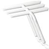 Vinabo Tergivetro per Doccia,Lavavetri Doccia Senza Perforazione,Tira Acqua da Doccia con Gancio,Pulisci Vetro Doccia Anima Acciaio Inox per Finestre,Specchi,Bagno Pulire Superfici Lisce-21cm,Bianco