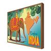 CCRETROILUMINADOS Poster Vintage illuminato con luce LED India: Serie Viaggiatore