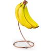 Relaxdays Supporto Portabanane, H x D: 33 x 17 cm, Sostegno in Ferro, Gancio Appendi Banane Holder, Stand Frutta, Ramato