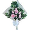 DRW Bouquet di fiori per cimitero bouquet di fiori artificiali per mettere in vaso vaso vaso o sopra sepoltura 73x63x20 cm (peonie rose)