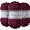 Utopia Crafts DK Double Knitting Yarn 3x 100g (Grape Purple)