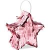 Relaxdays Pignatta Stella, Mini Piñata da Appendere, Gioco Bambini, Compleanni, da Riempire, HLP 12 x 12 x 4 cm, Rosa, Cartone