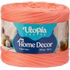 Utopia Crafts Home Decor Fettuccia per Uncinetto, 300g Filo T-Shirt Spesso Morbido Elastico per Cestini Borse Tappeti, Filo Tessuto per Principianti, Decorazione Casa, Macramè (Pesca Corallo)