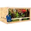 ITA Terrario in legno 100x60x50 cm con ventilazione laterale e igrometro integrato - Terrario in legno OSB-3 - Per rettili, serpenti, anfibi - Prodotto UE, certificato FSC
