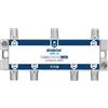 EDISION SDC-6 Partitore Antenna TV 6 uscite, splitter Satellitare e TV con connettore F, Distributore di Segnale TV, Frequenze 5-2400Mhz, DVB-S2, DVB-T2, DVB-C, Passaggio di DC, 6-Vie