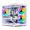 Nuwo Vitra BH100 | Case PC Gaming Micro-ATX Bianco | Doppia Camera PSU Nascosta | 3 Ventole ARGB 120mm | Doppio Vetro Temperato Panoramico | Airflow | USB 3.0