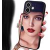 Cavdycidy Custodia a specchio compatibile con iPhone 16, [protezione completa della fotocamera] [protezione contro le cadute] antiurto morbida custodia protettiva sottile per telefono, argento