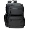 Pepe Jeans Dorking Zaino per Laptop Adattabile 15.6 inch Nero 28x40x16 cm Poliestere with Dettagli in Pelle Sintetica 17.92L di Joumma Bags