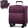 Hanke Softside - Bagaglio espandibile da 40,6 cm, 50,6 cm, 61 cm, 71 cm, 71 cm, 71 cm, 71 cm, per bagagli da viaggio, valigie con ruote e bagaglio TSA, Viola, 16-Inch Underseat, Bagaglio a mano sotto