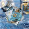 Elifel Dadi Set D&D Particolari 7 Pezzi Sabbie mobili Dadi da Gioco Resina DnD Dice Bordi Affilati Lancia Dadi per Dungeons and Dragons Pathfinder RPG Magic the Gathering con Confezione Regalo