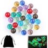 LongZYU 30 Pezzi Biglie di Vetro al Buio, 16mm Biglie di Vetro Colorate, 10 Colori