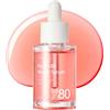 TOSOWOONG Siero Peach 80 Niacin, con 5% niacinamide, alfa-arbutina e vitamina B12, siero viso idratante che aiuta a migliorare l'aspetto della pelle, skincare coreana, 33ml