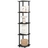 Furinno TURN-N-TUBE Scaffale Angolare, Libreria Angolare a 5 Ripiani, Scaffali di Stoccaggio Aperti, per Organizzazione e Ripostiglio, Soggiorno, Home Office, Garage, Camera da Letto, Nero Espresso