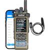 Radtel RT-950 PRO Radio amatoriale GPS/APRS, walkie-talkie da 10 W, radio bidirezionale portatile, RX SW/MW/LW, programmazione tramite app Bluetooth, giallo sabbia (con cavo di programmazione)