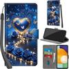 PHINIENLAND Cover per Samsung Galaxy A53 5G Case PU Pelle Custodia [Kickstand] [Chiusura magnetica] [Slot per Schede], Portafoglio Flip Custodia per Samsung A53 5G,Rose blu