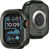 ZZDZZ 2 in 1 Cover Compatibile con Apple Watch Ultra 2/Ultra 49mm, Custodia Rigida Metallo Cornice Anti-Graffio Cover Protettiva per iWatch 49mm (Verde Militare)