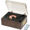 DUIDESHI Lettori CD Portatili per la Casa Retro: Altoparlante Musicale Hi-Fi Bluetooth Batteria Integrata Telecomando Supporto AUX/USB Lettore per l'arredamento della casa Regali per gli Appassionati di Retrò