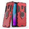 MaiJin LuluMain Compatibile con Galaxy A8 (2018) Cover, Custodia Armor Anello Cavalletto (Funziona con Il Supporto Magnetico per Auto) Case Paraurti per Samsung Galaxy A8 2018 (Rosso)