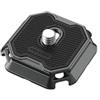 FALCAM F38 V2 Piastra a sgancio rapido multi-foro per fotocamera, a lega di alluminio con base filettata da 1/4 e 3/8 per fotocamere, treppiedi, monopiedi, stabilizzatori, diapositive