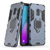 MaiJin Compatibile con Galaxy A8 (2018) Cover, Custodia Armor Anello Cavalletto (Funziona con Il Supporto Magnetico per Auto) Case Paraurti per Samsung Galaxy A8 2018 (Blu Navy)