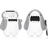 YIGEYI Airpods - Custodia in silicone compatibile con gli Airpods 1 e 2 custodia per cartoni animati 3D, simpatica, divertente [serie di animali da compagnia] (grande squalo bianco)