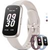 TIFOZEN Smartwatch Donna Uomo, 1,47'' Orologio Smartwatch con Cardio SpO2 Sonno, 24 Modalità Sportive Fitness Tracker Contapassi Orologio Digitale Smartband per Android iOS, Galassia