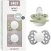 BIBS Infinity GLOW Ciuccio, 0-6 mesi, confezione da 2, Sage/Cloud