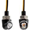 evomosa Mini LED moto Turn Signal luce ambra indicatore laterale 12V per moto custom strada chopper cruiser 8mm vite (Nero)