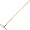 Fiskars Rastrello con 14 denti, Larghezza: 36 cm, Denti in acciaio temprato/Manico in frassino, Rosso, Classic, 1003705