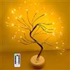 HONPHIER Albero Bonsai LED, Lampada da Tavolo Con 108 LED e Telecomando - Decorazione per Casa, Festa, Matrimonio, Natale (Bianco Caldo)