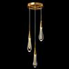 SHJNGMY Soffitto moderno Cucina LED oro lampadario goccia di cristallo lampadario Cucina isola camera da letto ingresso corridoio disco (3-Light)