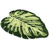 VELAJA Tappeto Bagno Verde 50x80 cm, Forma Foglia di Monstera, Tappetino Doccia Morbido e Assorbente, Antiscivolo con Retro in TPR, Tappeto per Bagno Lavabile in Lavatrice