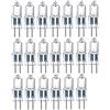 ShuoHui 20 lampadine alogene G4, 35 W, 12 V, dimmerabili, bi-pin, capsula trasparente, luce bianca calda, dimmerabile..