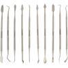 Generic Set di 12 strumenti per intagliare la cera, in acciaio inox, a doppia estremità, per cera dentale, argilla, gioielli, scolpire e modellare