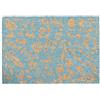 Relaxdays Zerbino Ingresso Casa, Design Floreale, 60x40 cm, Tappetino in Fibra di Cocco da Interno e Esterno, Blu