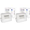 V-TAC Faro LED da Esterno Bianco 50W - [Chip Samsung - Alte Perfomance, Bassi Consumi] - 4300 Lumen - IP65 - Proiettore Faretto LED Nero per Casa, Giardino, Garage - Impermeabile - Luce Fredda
